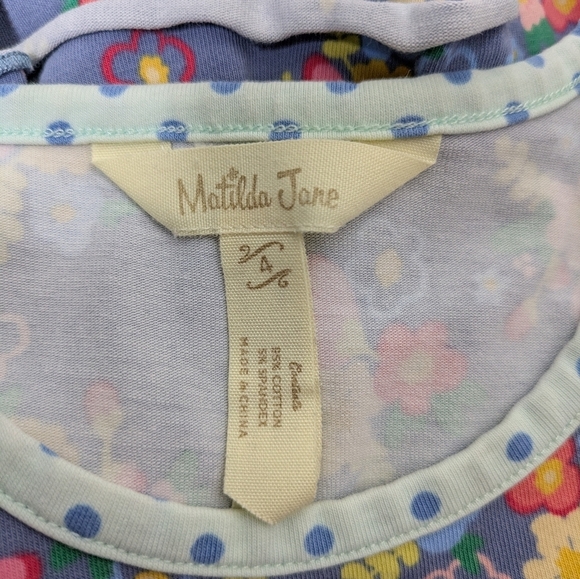 Matilda Jane Ruffle Flower Floral Shirt 4 - Picture 3 of 4